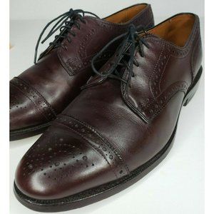 Allen Edmunds Dress Patterned Cap Toe Derby Sz 7